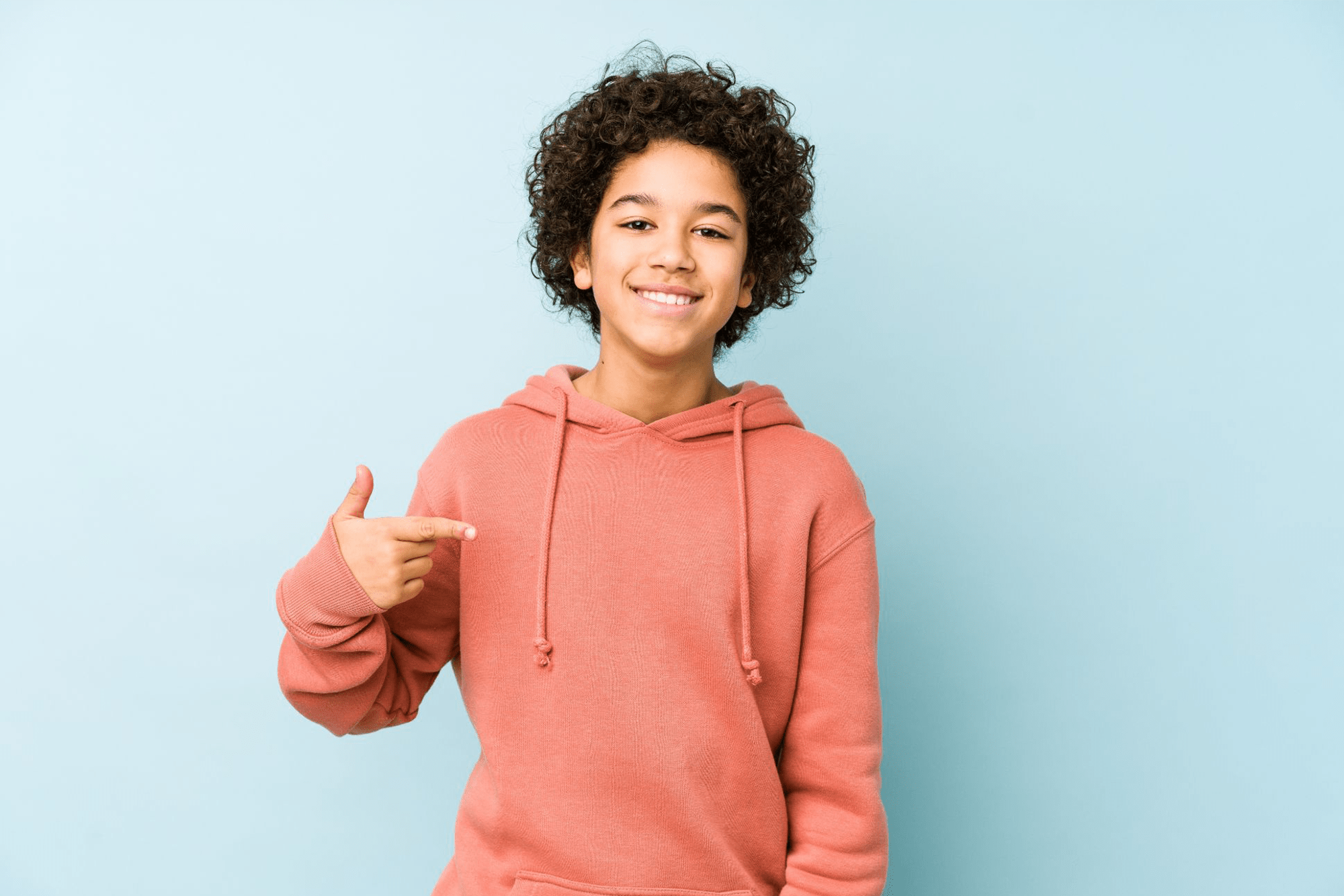 family smiling and having fun